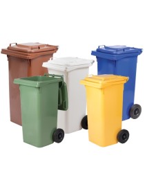 PATTUMIERA VERDE C/RUOTE LT120