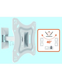 SUPPORTA MENSOLA TV 28/42 CON BRACCIO BIANCO