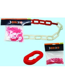 MAGLIE DI GIUNZIONE PER CATENA IN PVC BIANCA ROSSA 8 MM