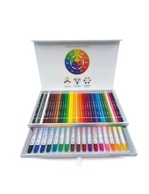 TINTA UNITA CASSETTIERA 2 PIANI36PASTELLI+18BRUSH 60891