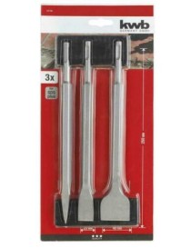 KIT TRE PEZZI SDS PLUS PUNTA SCALPELLO PALETTA